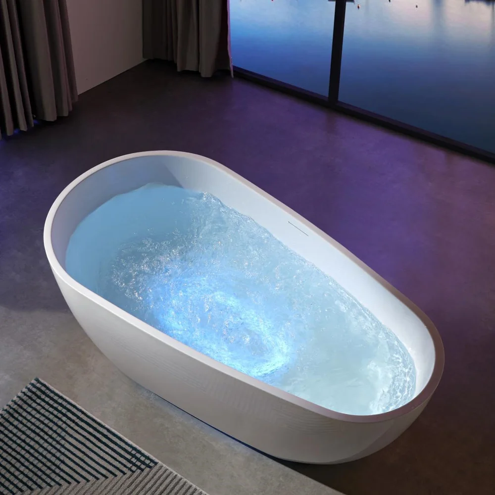 Smooth Oval Variable Depth Acrylic Bathtub MC-6017