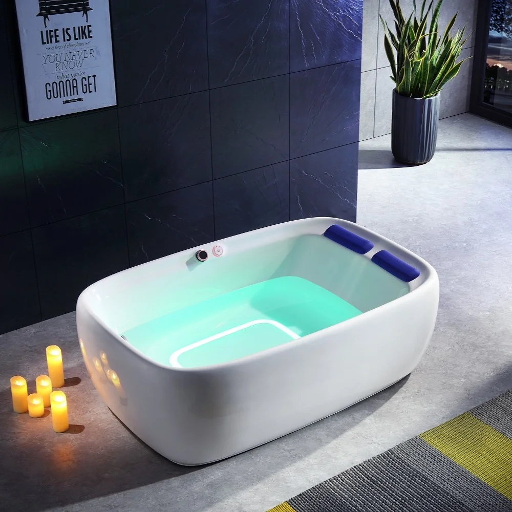 Oval Hydro-Massage Control Panel Bathtub MJ-7009