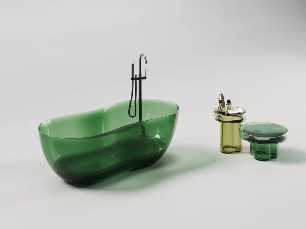 Transparent Resin Bathtub MT-4006