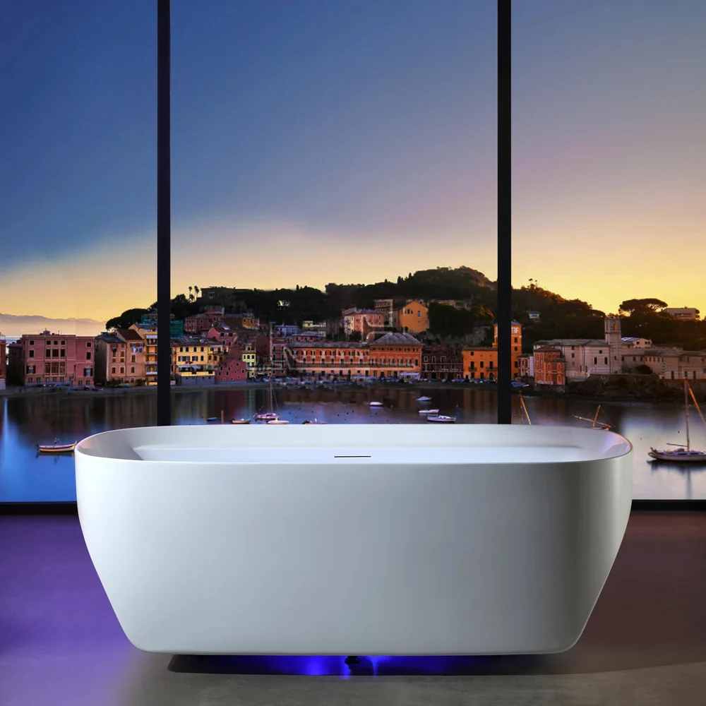Oval LED Acrylic Bathtub MC-6022