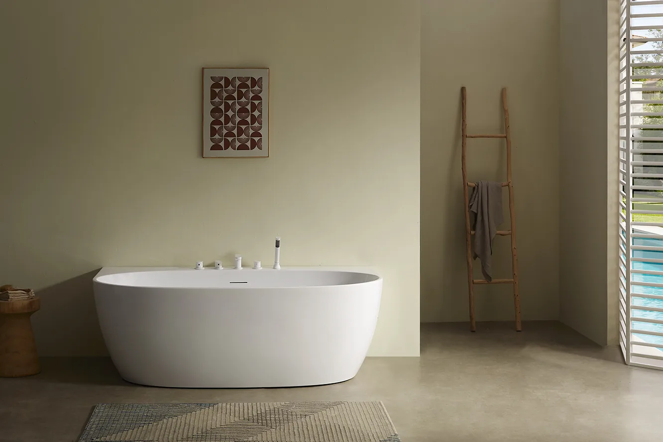 Extra-Wide Oval Acrylic Bathtub MC-8011