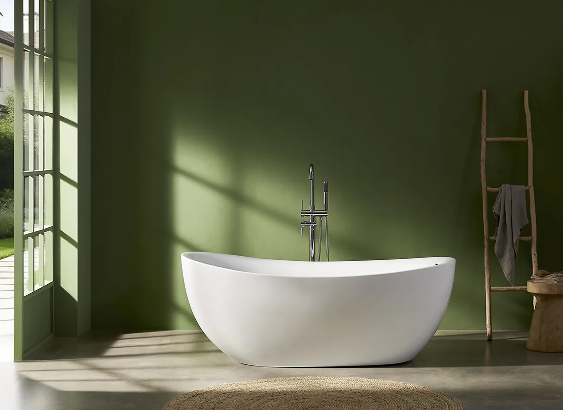 Deep Oval Acrylic Freestanding Bathtub MC-8014