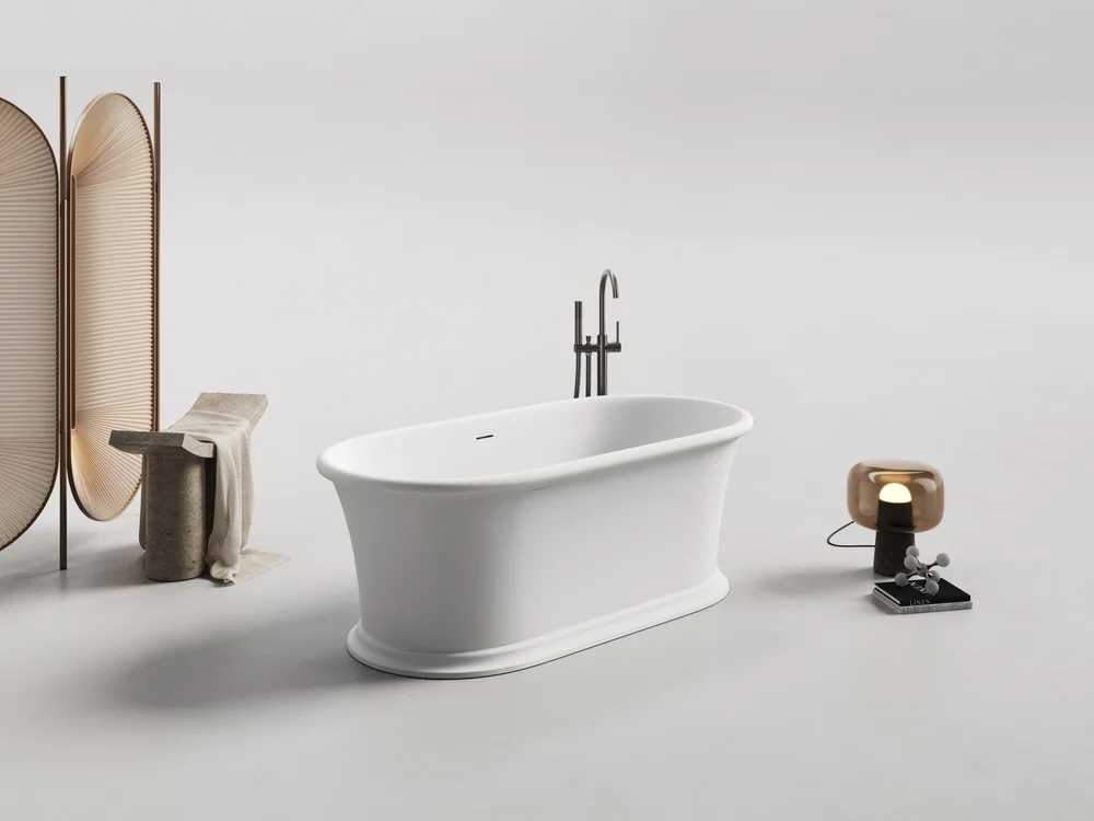 Classic Pedestal Base Artificial Stone Bathtub MA-5008