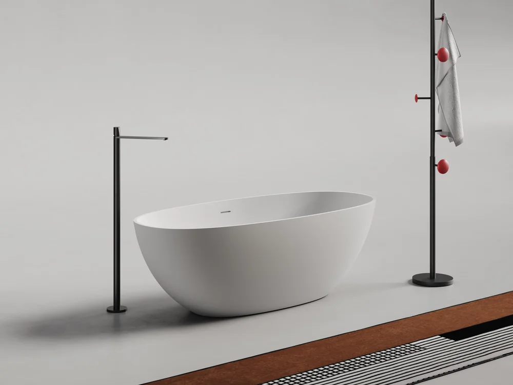 Oval Wide Rim Artificial Stone Bathtub MA-5016